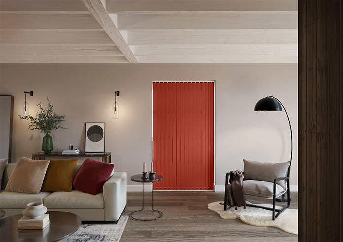 Trinity (Blackout), Poppy Red - Vertical Blind - Image 9